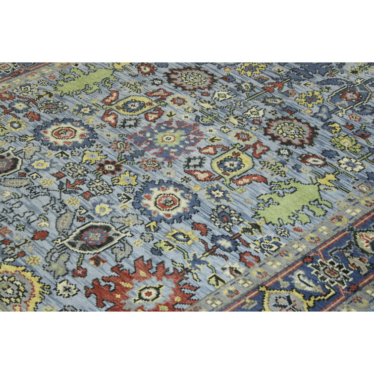 Isabelline Renetia One-of-a-Kind 9.0x12.0 Area Rug Blue | Wayfair